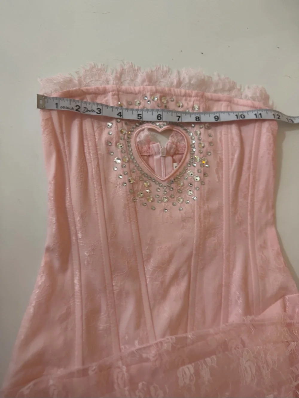 N/A pink strapless